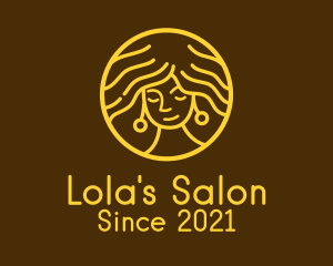 Golden Female Salon  logo design