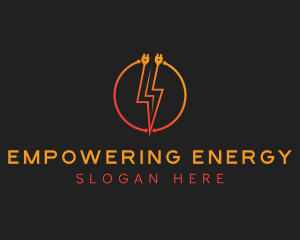 Electrical Plug Thunder logo design