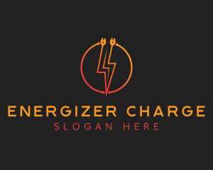 Electrical Plug Thunder logo design