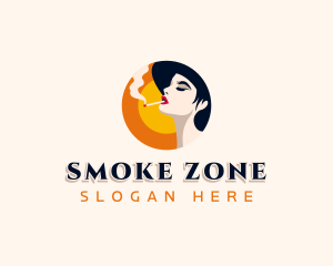 Female Cigarette Tobacco logo design