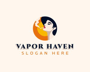 Female Cigarette Tobacco logo design