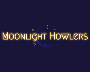 Neon Night Moon logo design