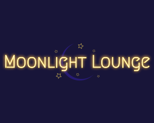 Neon Night Moon logo design