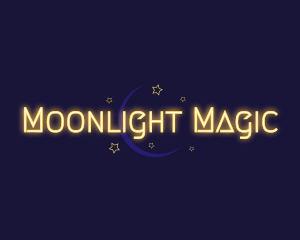 Neon Night Moon logo design