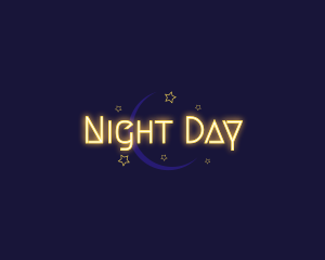 Neon Night Moon logo design