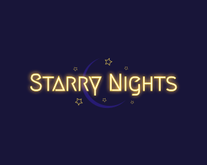 Neon Night Moon logo design