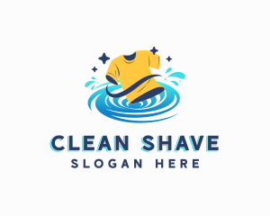 Shirt Laundry Cleaning logo design