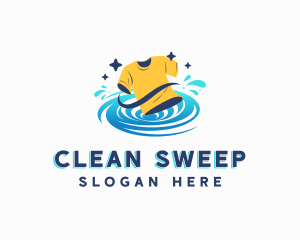 Shirt Laundry Cleaning logo design