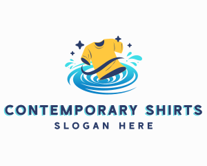 Shirt Laundry Cleaning logo design