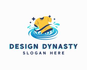 Shirt Laundry Cleaning logo design