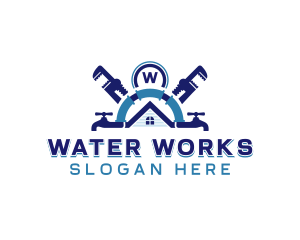 House Water Plumbing logo design