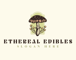 Edible Mushroom Fungi logo design