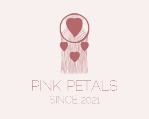 Pink Heart Macrame  logo design