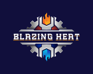 Heat Cool Temperature logo design