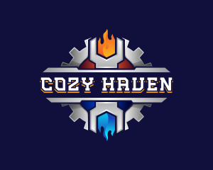 Heat Cool Temperature logo design