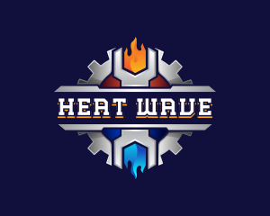 Heat Cool Temperature logo design