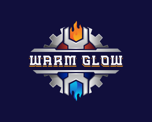 Heat Cool Temperature logo design