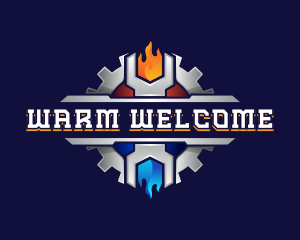 Heat Cool Temperature logo design