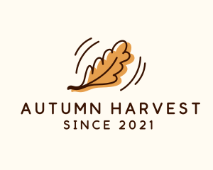 Oak Autumn Leaf logo design