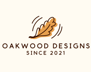 Oak Autumn Leaf logo design