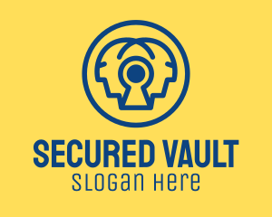 Blue Keyhole Security logo design