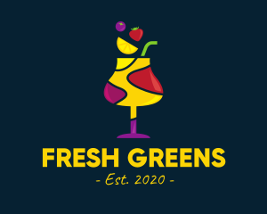 Fresh Fruit Sangria logo design