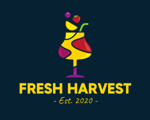 Fresh Fruit Sangria logo design