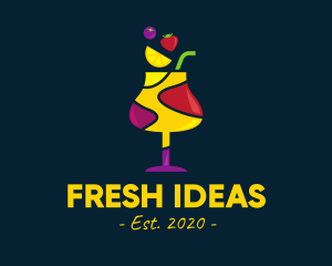 Fresh Fruit Sangria logo design