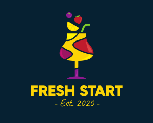 Fresh Fruit Sangria logo design