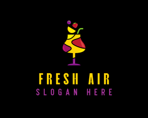 Fresh Fruit Sangria logo design