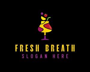 Fresh Fruit Sangria logo design