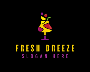 Fresh Fruit Sangria logo design