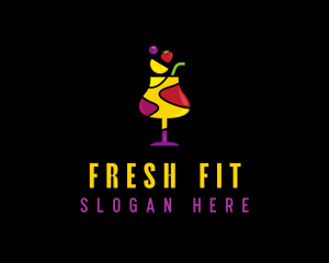 Fresh Fruit Sangria logo design