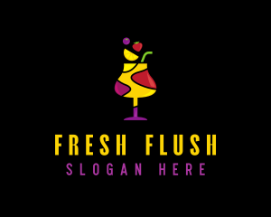 Fresh Fruit Sangria logo design