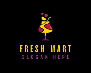 Fresh Fruit Sangria logo design