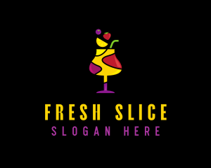 Fresh Fruit Sangria logo design