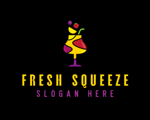 Fresh Fruit Sangria logo design