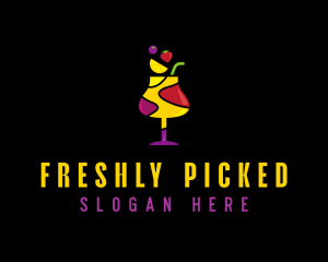 Fresh Fruit Sangria logo design