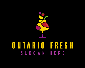 Fresh Fruit Sangria logo design