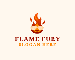 Fire Monster Head  logo design