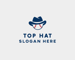 Cowboy Baseball Hat Ball  logo design