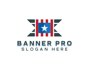 American Star Banner logo design