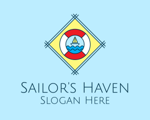 Sail Boat Lifebuoy  logo