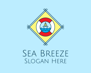 Sail Boat Lifebuoy  logo