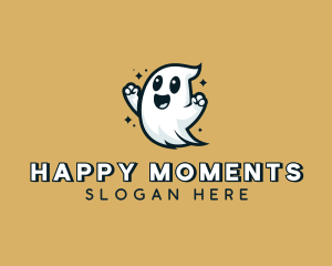 Smiling Halloween Ghost logo