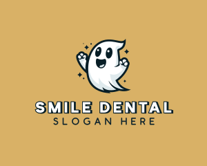 Smiling Halloween Ghost logo design