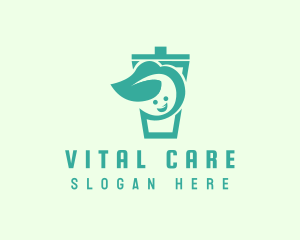Organic Herbal Drink Cup Logo