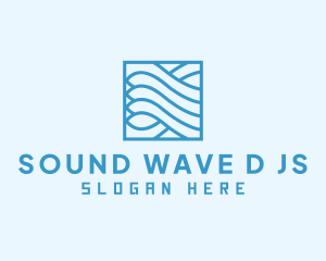 Water Wave Square logo design