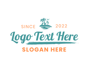 Tropical Beach Wordmark logo