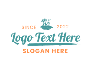 Tropical Beach Wordmark Logo